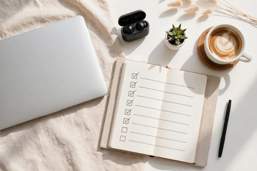 Job seeker planning the next steps of a job search strategy